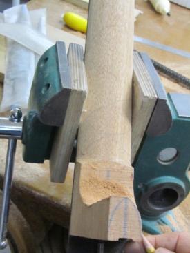 quicker). Also a plane or sanding block may be used here. Carve the block one half at a time.