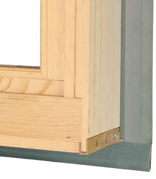 The sill boot encapsulates the wood at the bottom of the side jamb to protect the wood from