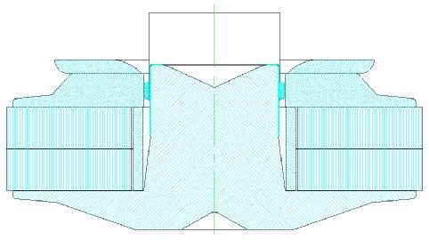 Figure 33. Cross-Sectional Assembly Drawing of Under Hung Voice Coil Motor.