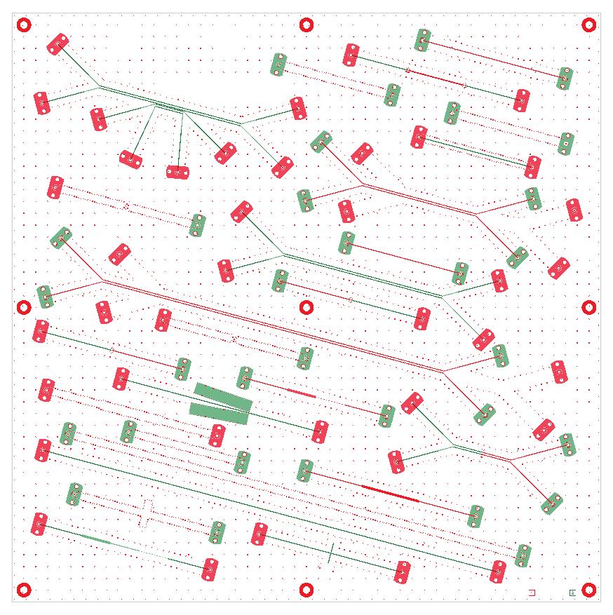 Microstrip (MS) differential (DF) structures TOP red BOTTOM green Just 2 layers are shown in Simbeor Board
