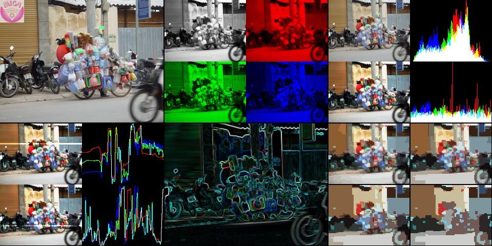 Color image processing Input image RGB decomposition