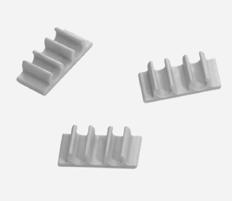 Linking clips for rod chairs They are made from polypropylene for linking rod frame chairs together to form rows. Transport trolley It is made from steel tube and plate.
