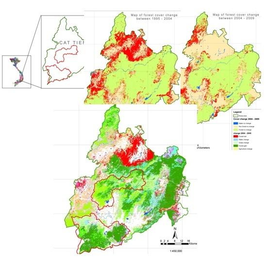 Assessment on change of forest cover, REDD (Reducing
