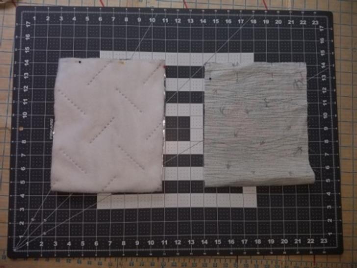 Step 7: Fold your 8 x 19 main fabric rectangle in half width-wise.