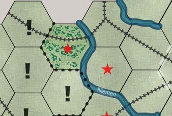 The Arduous Beginning Game Rules v1.0 The German 13th can move southward to either hex A. Note that it pays 2 Movement Points to enter the Swamp hex.