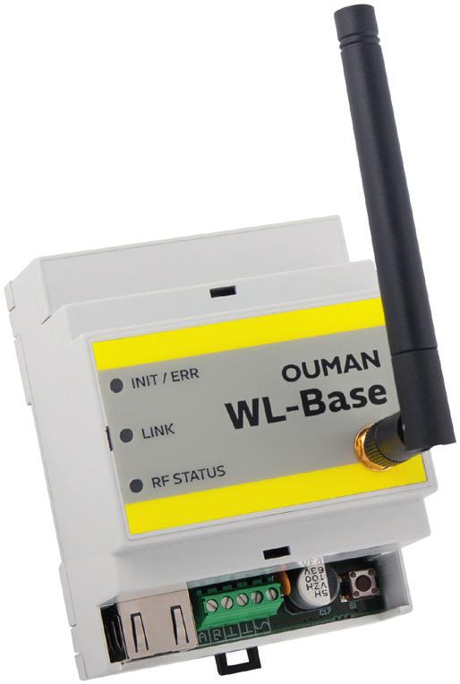 The base station can be connected to Ounet, or independently to the Internet, in which case, measurement data can be inspected from outside the property through a remote connection.