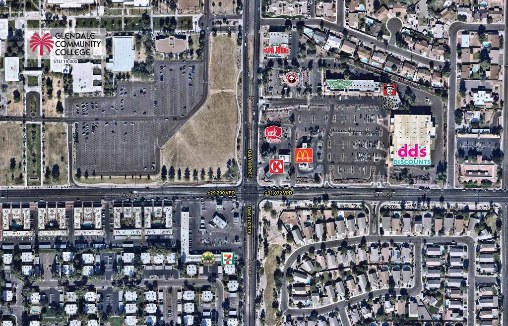 EC 59th Ave & Olive Ave Glendale, AZ This map was produced using data from private and