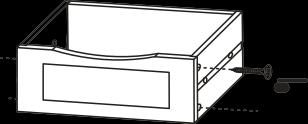 atrás del cajón (10). 2. Repita el paso anterior para armar otro panel del costado del cajón (11) a la tabla de atrás del cajón (10). 3.