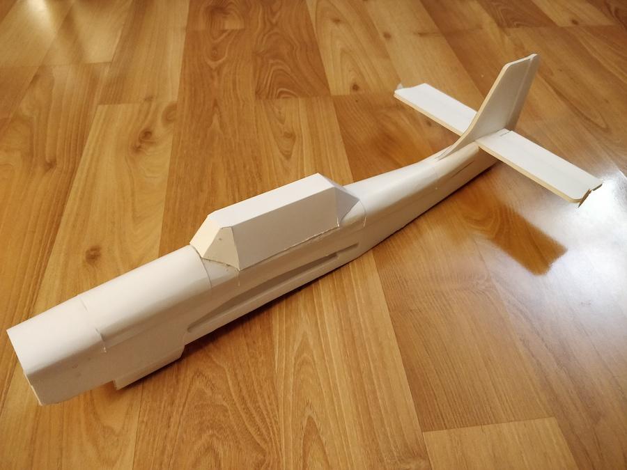 Assembly) - Assembled wing - Fuselage, Powerpod and Hatch - Landing gear - Empennage Let us begin by