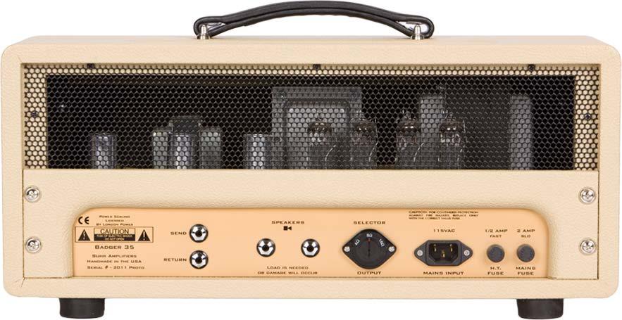 Speaker Outputs: Includes two speaker outputs in parallel and a 3-way selector switch for 4Ω, 8Ω & 16Ω. Tube-buffered Effects Loop: Performs equally well with pedals and line-level rack gear.