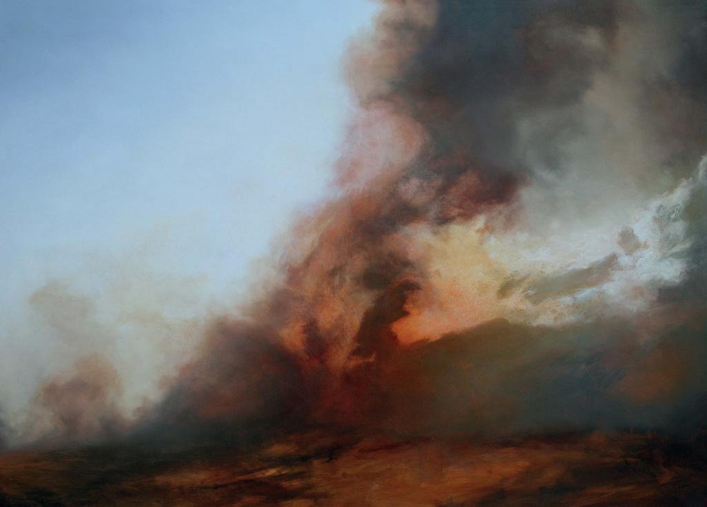 HORIZON IN FLAMES OIL ON CANVAS / 140X190 CM 2007 AFTER