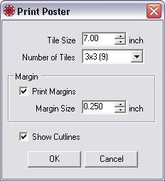 3.15 Poster Printing The Print Poster custom print option allows you to create kaleidoscope posters and other largeformat projects by separating the kaleidoscope into "tiles" that can be printed on