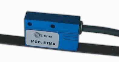 ETMA MAGNETIC LINEAR SENSOR SPECIAL PRODUCTS ETMA1 Magnetic incremental linear sensor : 0,1 mm (0,025 mm if by reading each front) ero pulse every 5 mm ETMA2 Magnetic incremental linear sensor : 0,04