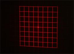8 degrees at 650 nm Zero order: ~2% of incident laser power Intensity of ghost image: ~5% of the signal intensity The left picture shows the image of the actual square pattern produced by our