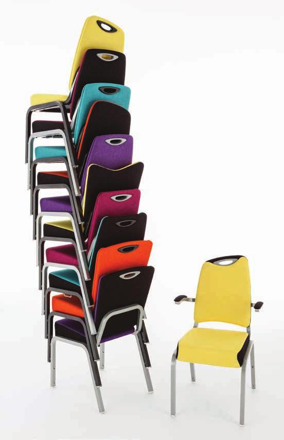 innovative and stylish wedge seat highlighted here in a two-tone design,