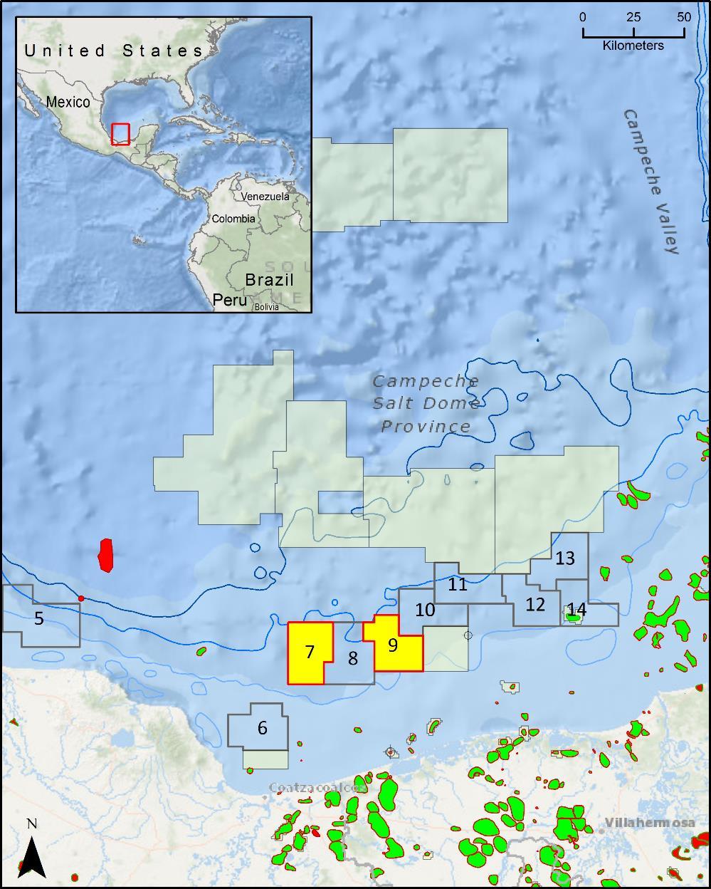 Exploration Mexico Atlantic Margin Mexico Entry into highly prolific, oil-prone Sureste basin Under-explored relative to U.S. Gulf of Mexico Shallow water (wd 100-500m) ~50 billion boe produced to date in basin >12.
