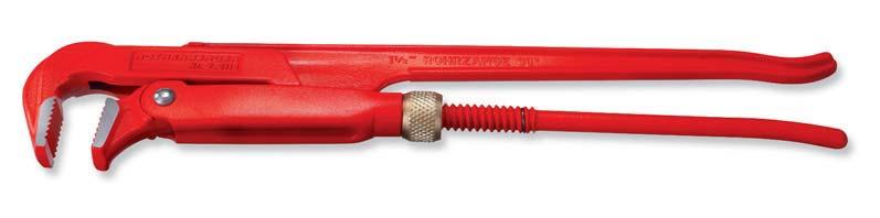 Pliers Corner Pipe Wrench 45 SUPER S Chrome vanadium steel, drop forged, tempered, with reinforced sleeve, polished