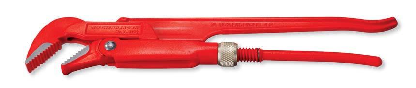 pipes Reliable grip and non-slip with teeth set against turning direction, induction hardened Double-T profile jaws,
