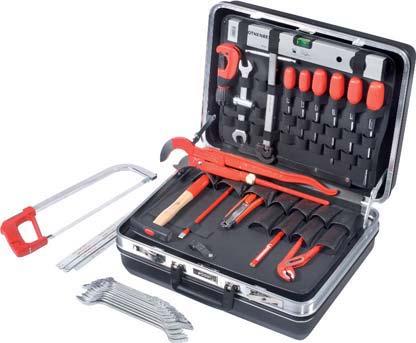 Tool Bags Service Case 40 parts High-quality hard protective service case with all round edge protection, solid and hardened aluminium frame and ergonomic handle 2 tool boards with 4 sides for adding
