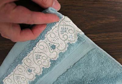 If using a border, you may find that the lace extends past the