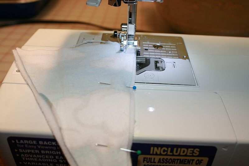 Pin them carefully. Use a 1/4 inch seam allowance when sewing the pieces together.
