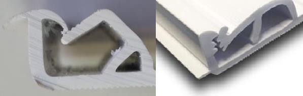 extracting the fabric is possible Serrated profiles should not be used!