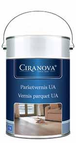 PARQUET VARNISH UA Quick-drying parquet varnish, solvent-based, with very high wear-resistance. Can be finished in 2 or 3 coats. Available in matt, satin and gloss.