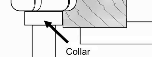 USING COLLARS When shaping work-pieces that have irregular shapes, it is necessary to use rubcollars. Collars can be used below or above the cutter or between two cutters.