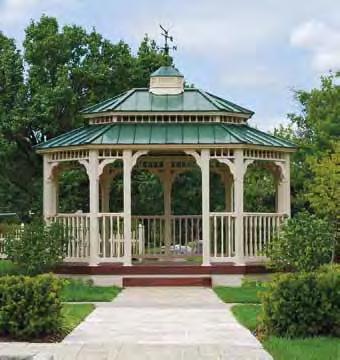 12' x 16' Colonial Style Cupola Pagoda Roof Standing Seam Metal Roof Weather Vane