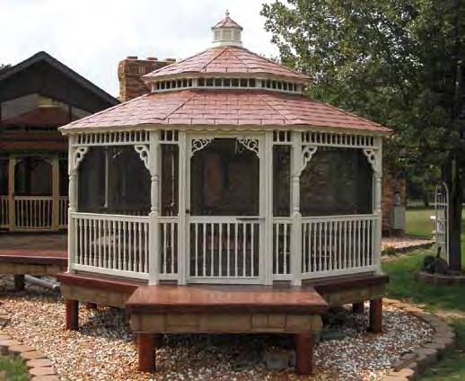 16' Colonial Style Cupola Pagoda Roof Victorian Braces Screen Package Scroll Braces in Door Rubber Slate Shingles Scalloped Awning No Floor B.