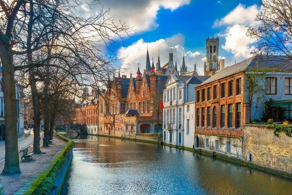 a wonderful selection of galleries, shops and museums as well as countless tempting little canal- side cafes where some of Belgium's gastronomic fare can be sampled!