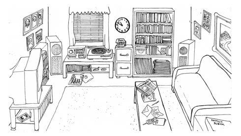 DRAWING EXERCISE #2 Room Choose a room in the building you live in - kitchen, bedroom, living room, garage, etc. Draw everything you see. Below are some style examples.