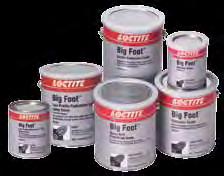 Loctite Big Foot Low Profile Pedestrian Grade A two-component coating that combines water-borne epoxy resins and tough, fine-grained abrasives to produce a selfsealing, non-slip floor and deck