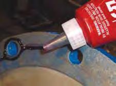 Loctite Hi-Tack Gasket Sealant (Solvent-Based) Red-colored, liquid sealant that holds gaskets in place during assembly. Seals and bonds rubber, cork, paper, felt, metal and asbestos gaskets.