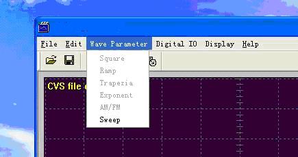 Example "modulation Signal": Set the parameters in the dialog box. 3.