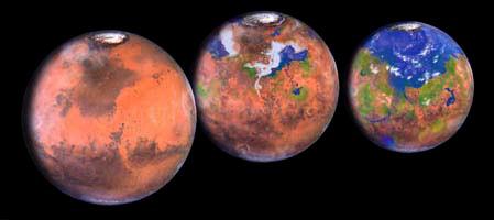 Mars Base to Begin Terraforming Mission Objectives Establish manned base on Mars Begin conversion of CO2 to O2 Technical Obstacles Radiation protection of astronauts Supply