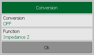 MEASUREMENT DATA ANALYSIS Then select the Conversion tab and click on the Conversion parameter value.