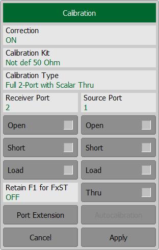 SPECIFICS OF WORKING WITH TWO OR MORE DEVICES To execute scalar transmission normalization F2ST use Calibration softkey. Then click on the Calibration Type field.