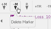 The softkeys Add Marker and Delete
