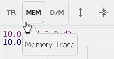 The softkeys Add Trace and Delete
