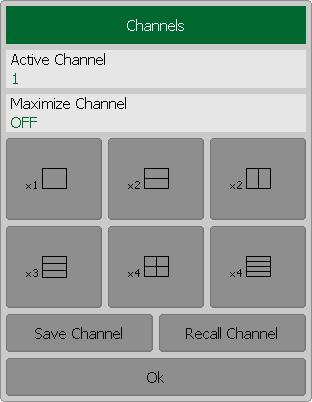 MEASUREMENT CONDITIONS SETTING To enable/disable active channel maximizing function use the following softkeys Channel > Maximize Channel.