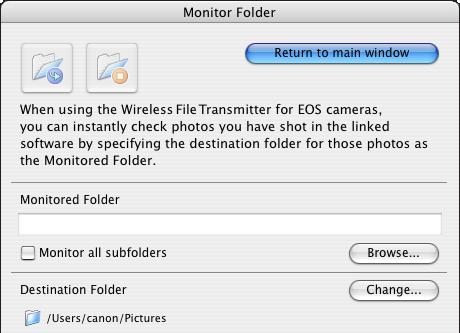 Monitor Folder Function (Function for Use with the WFT-E, WFT-E II, WFT-E, WFT-E, WFT-E II, WFT-E5, WFT-E6, WFT-E7, or WFT-E7 (Ver.