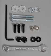 The Electric Elite - Assembly Instructions Assembly Parts list A. (4) Black Screw Covers B. (2) 1/4-20 x 3.50 Hex Head Bolts C. (1) 5/32 Allen Wrench D. (2) Fender Washers E. (2) Acorn Nuts F.