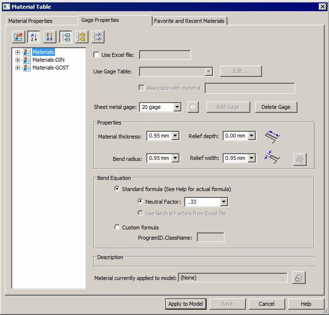 Activity: Inter-part assembly modeling On the Application menu, choose Info Material Table.