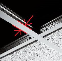 NARROW GRID CEILING ( L Side Rail) ACCESSORY was developed for standard T Bar grid ceilings with 15/16 face.