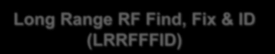 Long Range RF Find, Fix & ID (LRRFFFID) LRRFFFID Provides: