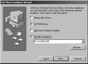 Manual installation To install the Windows 98 driver manually, follow the instructions in the connecting-thecamera-to-a-computer section on page 143.
