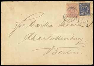 6), showing Paid circular h.s. in red of the Shanghai Local Post, over which 1885 clean perfs. 12½ 1ca.