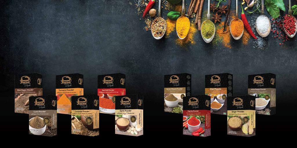 JAZAA RANGE OF SPICES Our Jazaa Range of Spices brings the perfect punch for your spicy palette.