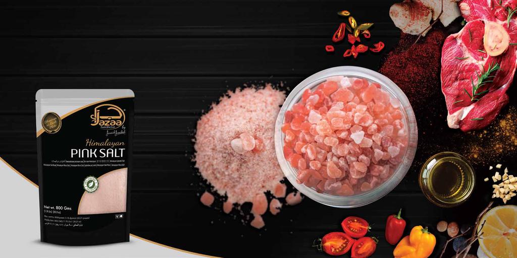JAZAA HIMALAYAN PINK SALT Jazaa Himalayan Pink Salt is procured directly from the Himalayan Mountains and is known to have numerous health benefits.